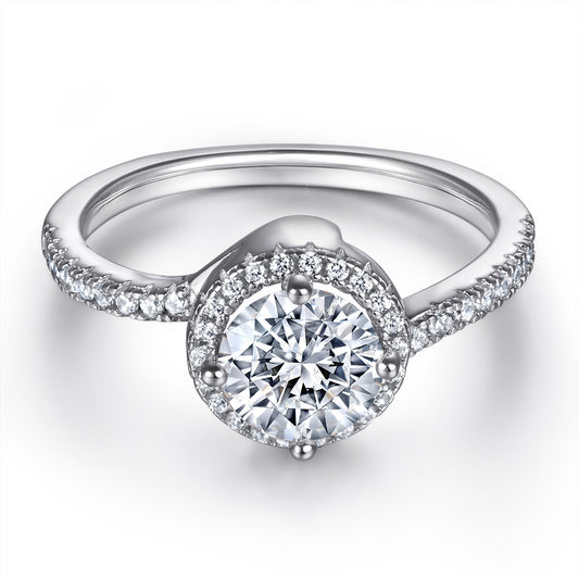 Anillo de Plata Esterlina para Mujer Diseño Europeo y Americano