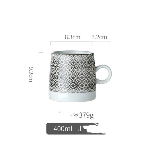 Taza de Cerámica Artesanal con Relieve Pastoril Retro - Image 14