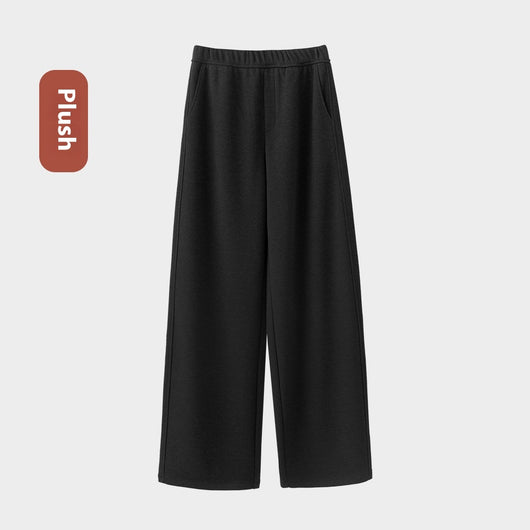 Pantalones de Lana Rectos Térmicos Talle Alto Slim Otoño Invierno - Image 12