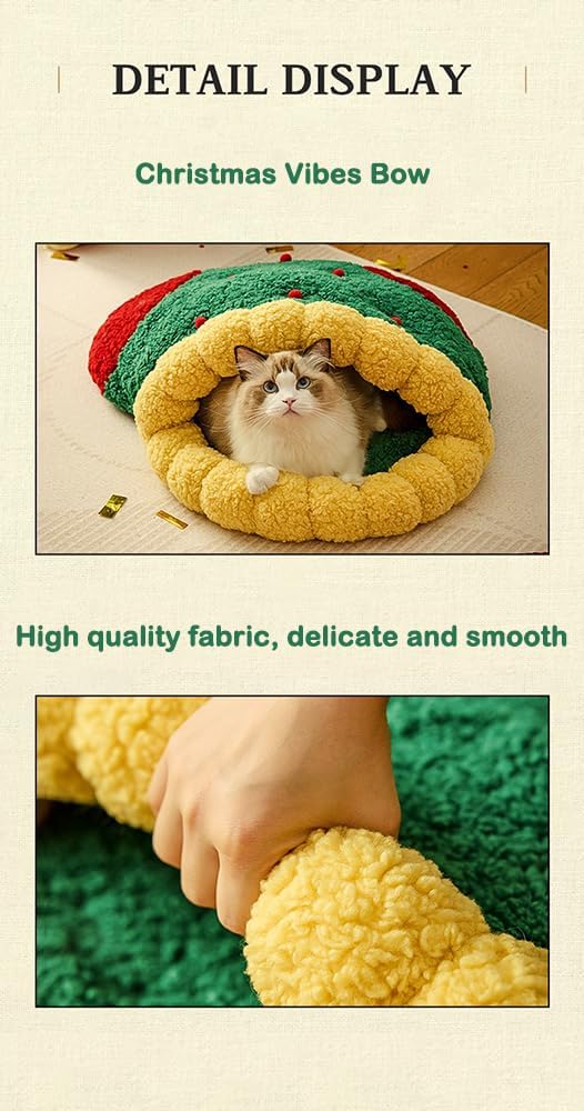 Cama Nido Navideño para Gatos y Perros Pequeños - Bolsa Térmica Semiencerrada - Image 9