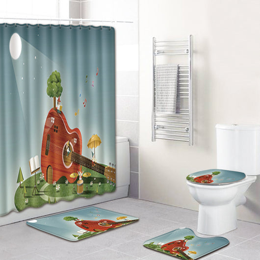 Juego de Baño Musical 4 Piezas - Tapete Antideslizante y Cortina de Ducha - Image 14