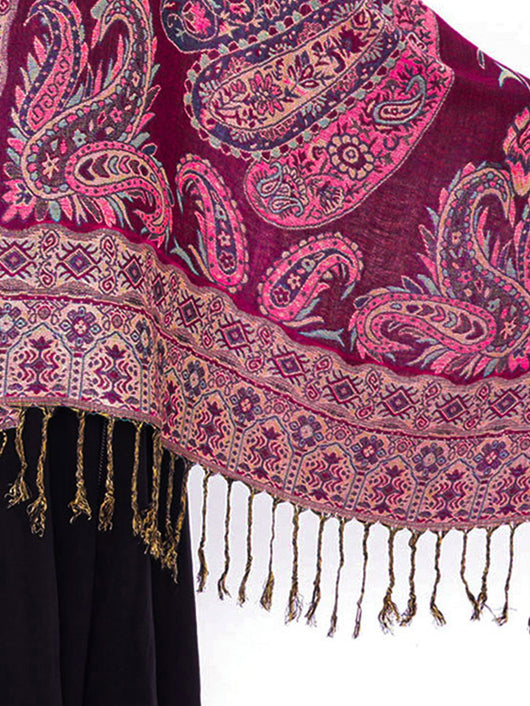 Poncho Bohemio Étnico Jacquard - Estilo Retro Nacional - Image 23