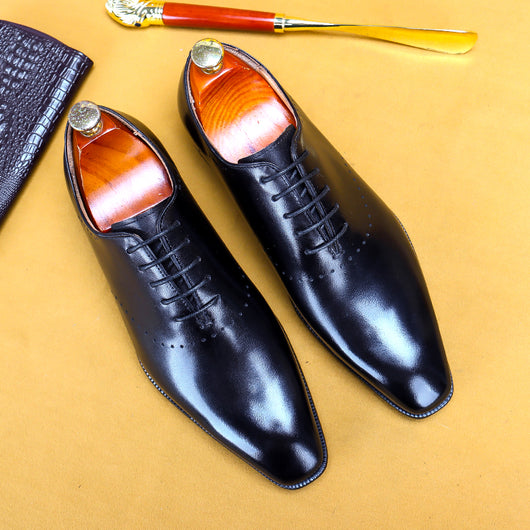 Zapatos Oxford Caballero Retro Cuero Genuino Cordones Estilo Británico - Image 11