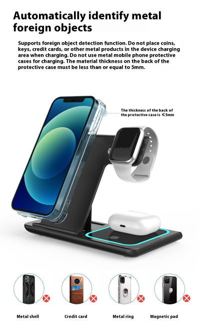 Cargador Inalámbrico Múltiple 4 en 1 - Compatible con Smartphone, Reloj y Auriculares - Image 15