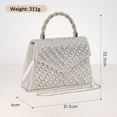 Bolso de Banquete Retro Europeo con Incrustaciones de Diamantes - Elegancia de Lujo - Image 15