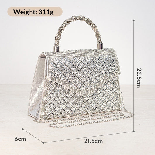 Bolso de Banquete Retro Europeo con Incrustaciones de Diamantes - Elegancia de Lujo - Image 15