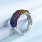 Anillo de Plata S925 para Mujer con Diamantes de Colores Brillantes
