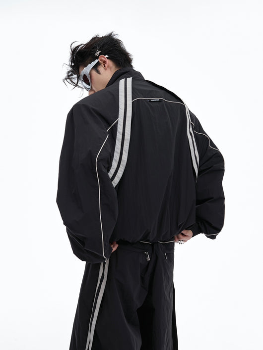 Ropa de Protección Solar con Diseño de Contraste de Líneas - Image 7