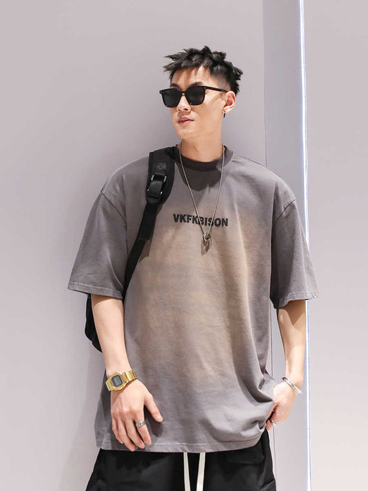 Camiseta Degradada Unisex de Moda - Manga Corta para Parejas - Image 9