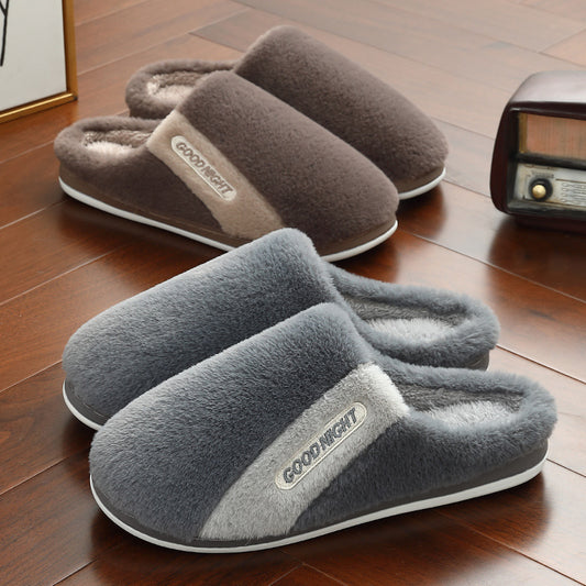 Pantuflas de Algodón Cálidas para Hombre con Suela Antideslizante