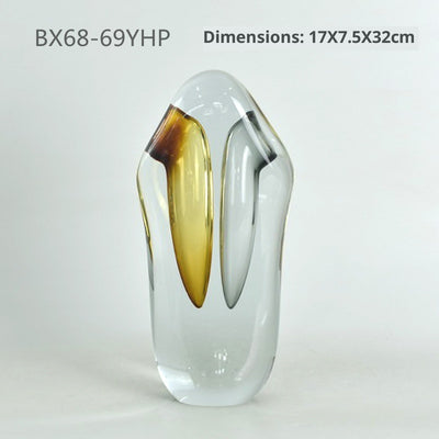 Jarrón de Cristal Nórdico Amarillo Lujo Moderno - Grosor Premium - Image 10