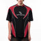 Camiseta Deportiva Hombre Manga Corta Estampado Letras Combinado