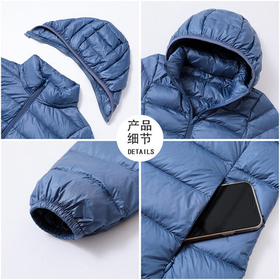 Abrigo Ligero de Plumas Desmontable para Otoño e Invierno - Image 2