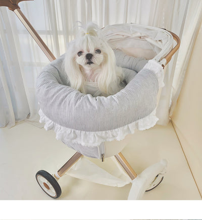 Set de 3 Piezas Acolchonadas Desmontables para Carriola de Mascotas - Algodón Puro Lavable - Image 18