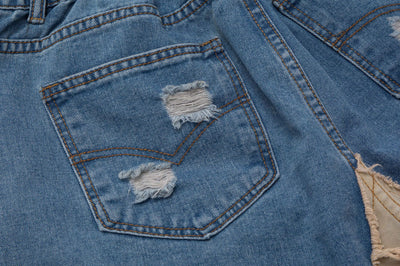 Shorts Denim Verano Corte Recto Fit Deportivo Holgado - Image 9