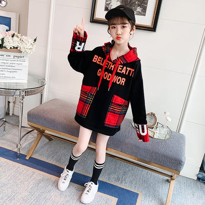 Sudadera con Capucha y Estampado de Letras Coreanas para Niños - Image 8