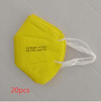 Stack of red KN95 protective masks with white ear loops, showing FFP2 certification and '10pcs' text. - Image 19