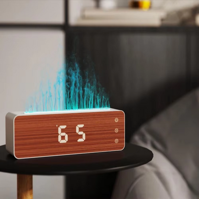 Difusor Humidificador con Efecto Llama, Reloj y Lámpara Ambiental - Image 6