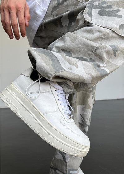Pantalones Slim Drapeado de Corte Recto Estilo Urbano - Image 12