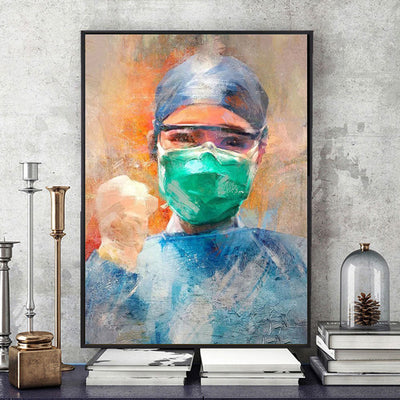 Cuadro Diamante Pintura Retrato Médico Hecho a Mano - Decoración del Hogar - Image 14