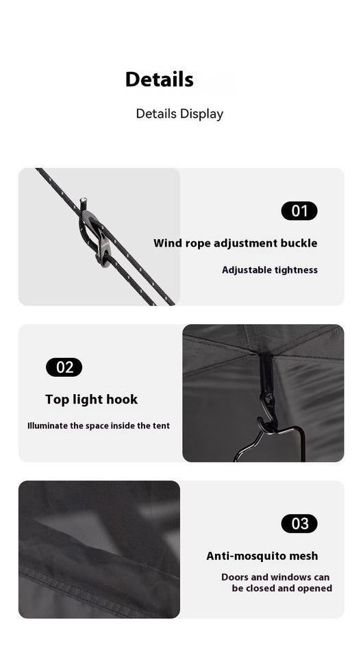 Tienda de Campaña Hexagonal Automática de Apertura Rápida - Image 18