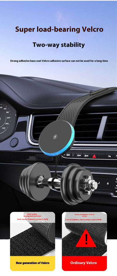 Soporte Magnético Inalámbrico para Auto con Luz LED y Aleación de Titanio - Image 7