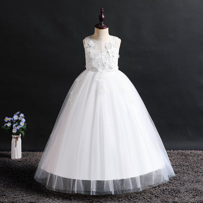 Vestido Princesa Elegante sin Mangas con Borlas Bordadas - Image 9