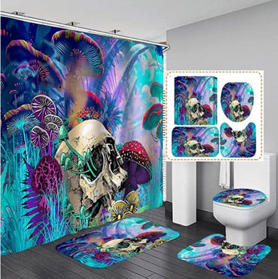 Cortina de Baño Halloween Impresa Gruesa e Impermeable - Image 25