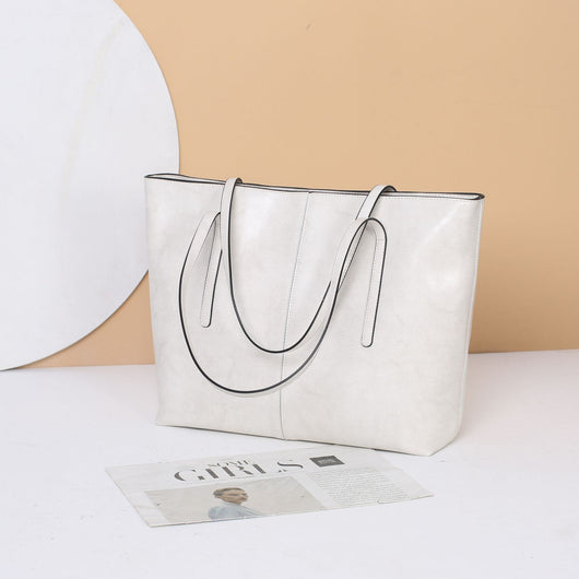 Bolso Tote de Cuero Encerado para Mujer - Bolsa de Hombro Elegante y Versátil - Image 10