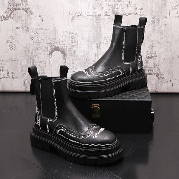 Botas Martin de Cuero con Suela Gruesa - Estilo Moderno
