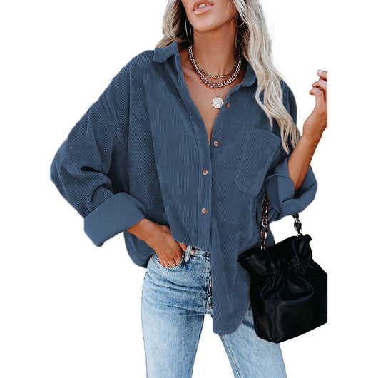 Chamarra Casual para Mujer de Solapa con Color Sólido - Otoño e Invierno - Image 16
