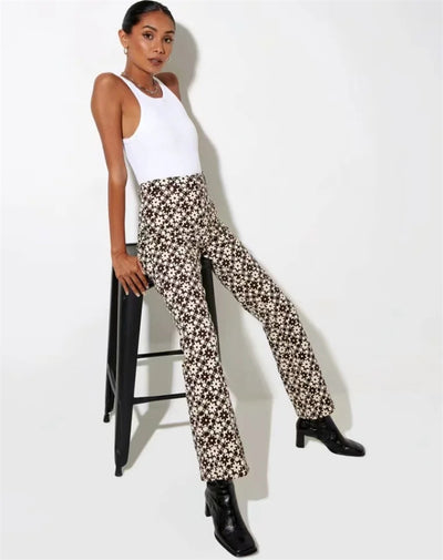 Pantalones Rectos de Cintura Alta con Efecto Agua - Image 15