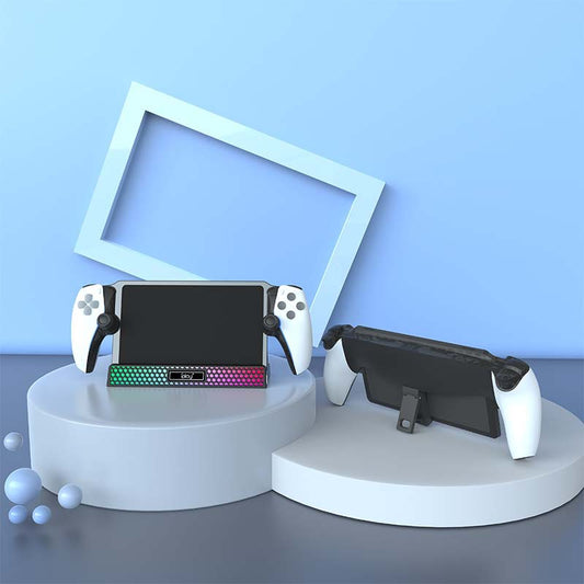 Base de Carga con Soporte Fijo y Lámpara RGB para Consolas de Juego