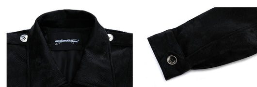 Chaqueta de Cuero Corta con Remaches y Bordado - Image 3