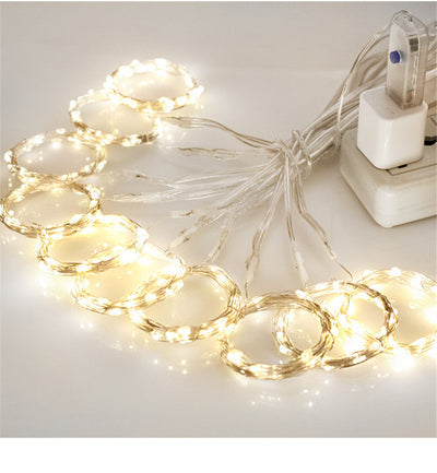 Cortina de Luces LED USB con Control Remoto para Ventanas - Decoración Navideña - Image 3