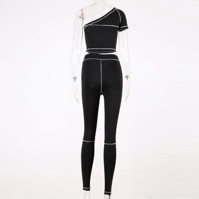 Conjunto Deportivo Asimétrico para Yoga y Fitness - Image 12