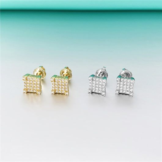 Aretes de Plata con Incrustaciones de Moissanita para Hombre y Mujer - Image 7