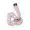 Cartoon tape measure alloy brooch XZ883