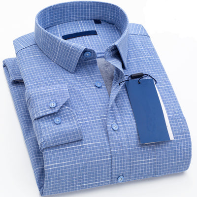 Camisa de Invierno para Hombre con Forro de Terciopelo - Estilo Casual Ejecutivo - Image 14