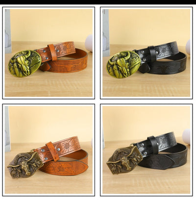 Cinturón para Hombre con Hebilla Cabeza de Vaca - Image 23