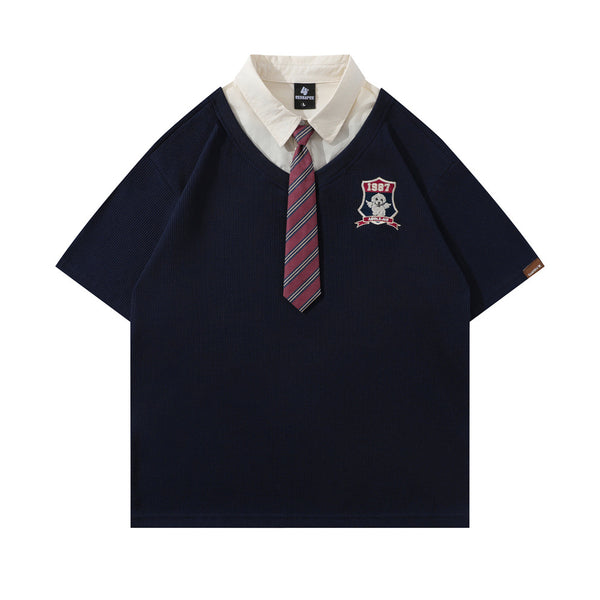 Camisa Polo College con Insignia para Hombre