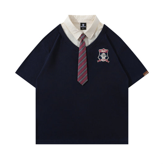 Camisa Polo College con Insignia para Hombre
