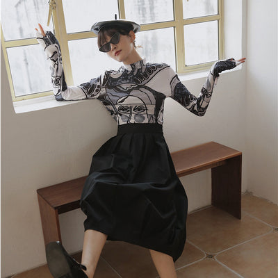 Remera con Estampa de Óleo Artístico - Image 3