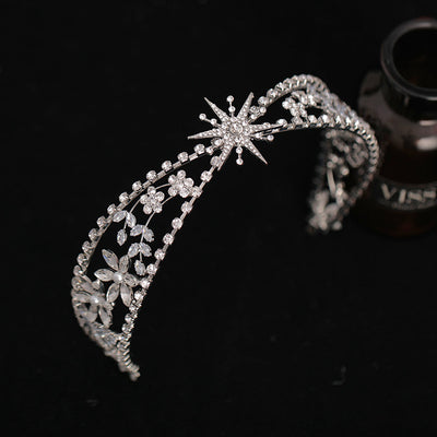 Corona Nupcial de Lujo con Circonitas y Cristales Brillantes - Image 8