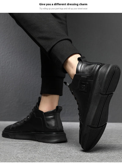 Botas Altas de Cuero para Hombre - Zapatos Casuales Invierno - Image 21