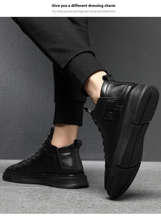 Botas Altas de Cuero para Hombre - Zapatos Casuales Invierno - Image 21