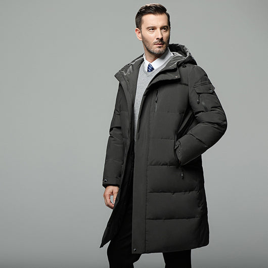Parka Larga Acolchada de Plumas para Hombre - Image 7