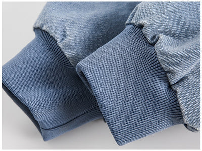 Chaqueta de Mezclilla Universitaria con Bordado en Solapa para Parejas - Image 16