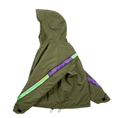 Abrigo de Algodón con Cierre Impermeable y Detalles Florales para Hombre y Mujer - Image 7
