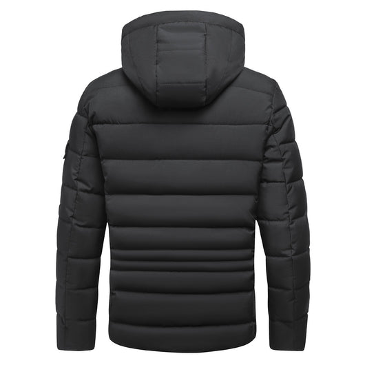 Abrigo de Algodón para Hombre con Forro Polar y Capucha Desmontable - Image 4